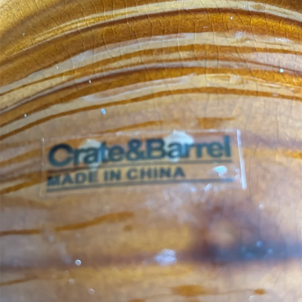 Crate & Barrel Ceramic Pumpkin Bowl Mold